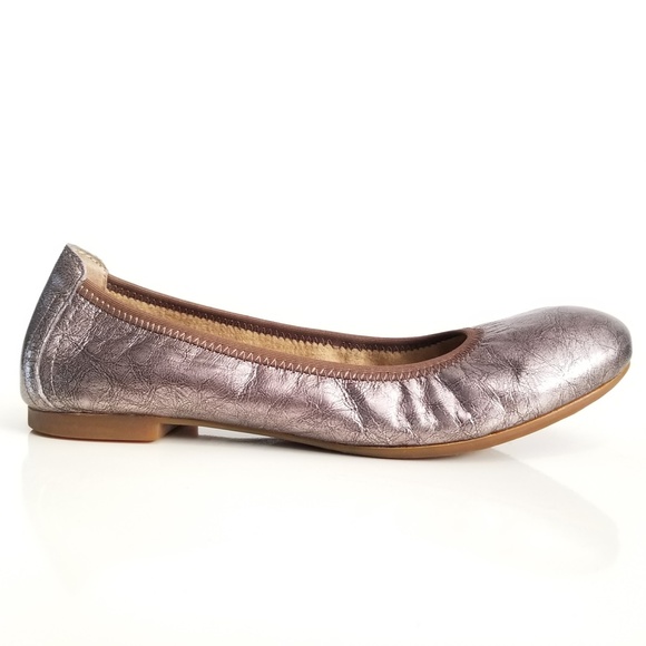 BORN Julainne Ballet Flats Metallic Leather Shoes - Picture 2 of 12